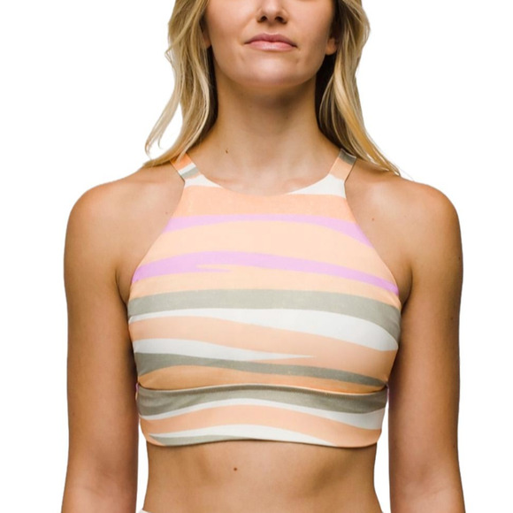 NWT Prana Womens Marine Street Swim Top High Neck Racerback Sun Shade Size S - Picture 1 of 8